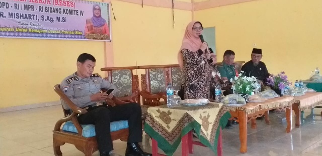 Reses Dewan DPD-RI  DR.Mishartati.S.Ag.MSI Dihadiri Ketua DPRD Bengkalis,Menyerap Aspirasi Masyaraka