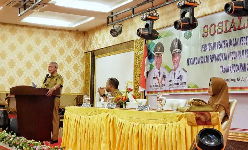 Wabup Meranti Buka kegiatan Sosialisasi Peraturan Menteri Dalam Negeri No. 33 Tahun 2019