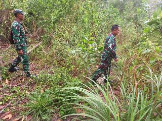 Babinsa Koramil 03/Mandau Siaga Karhutla di Wilayah Binaannya