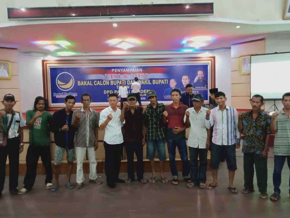 Afrizal Sintong Sampaikan visi misi dihadapan Partai Nasdem