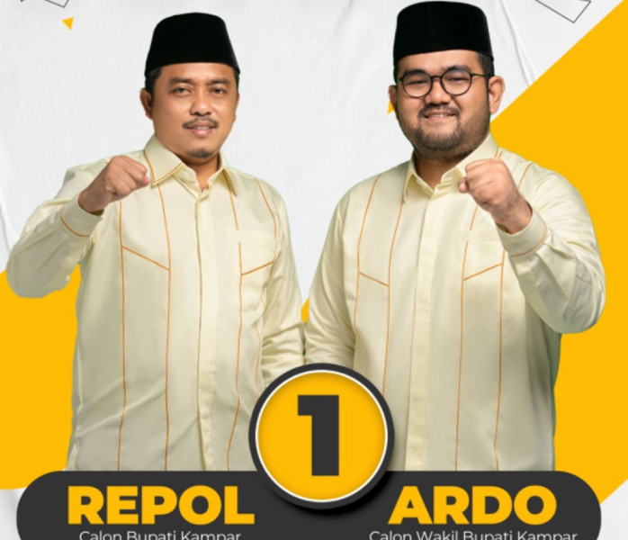 Lembaga Survey Kredibel Top Indonesia Nilai Elektabilitas Repol-Ardo di Pilkada Kampar Terdepan