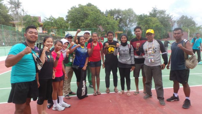 Tim Kampar Berhadapan dengan Pekanbaru di Final Cabang Tenis Lapangan Putri