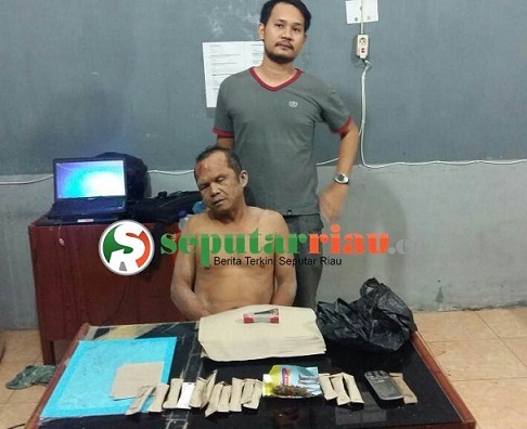 Warga Perawang di Ringkus Tim Opsnal Polsek Tualang Edar Daun Ganja Kering