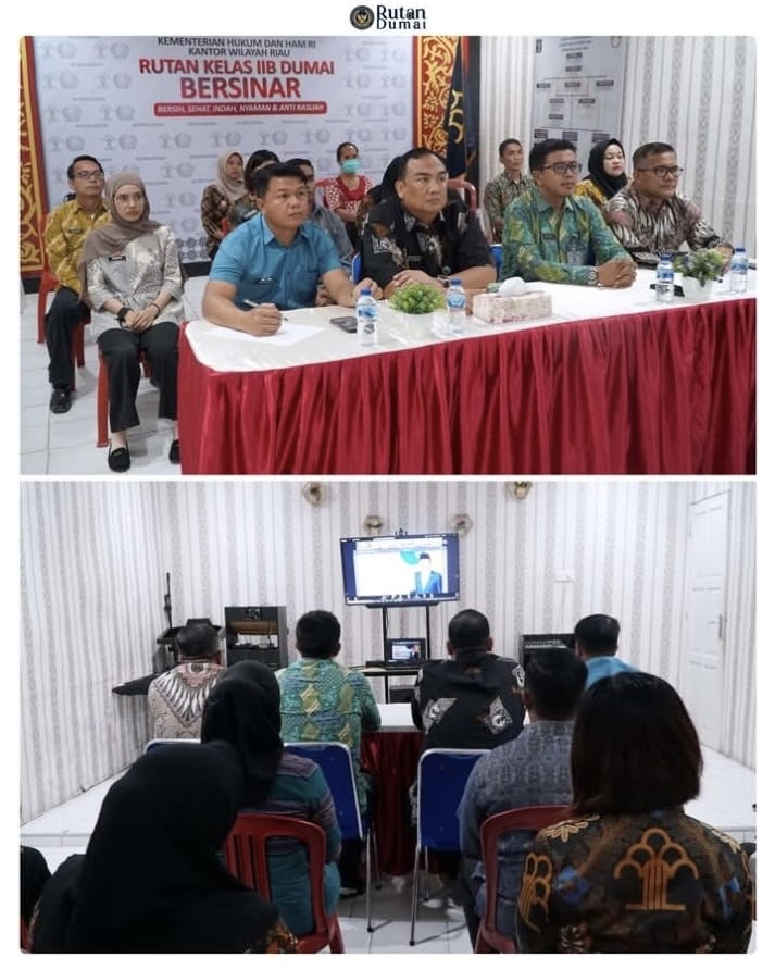 Rutan Dumai Ikuti Pengarahan Direktur Jenderal Pemasyarakatan Secara Daring.