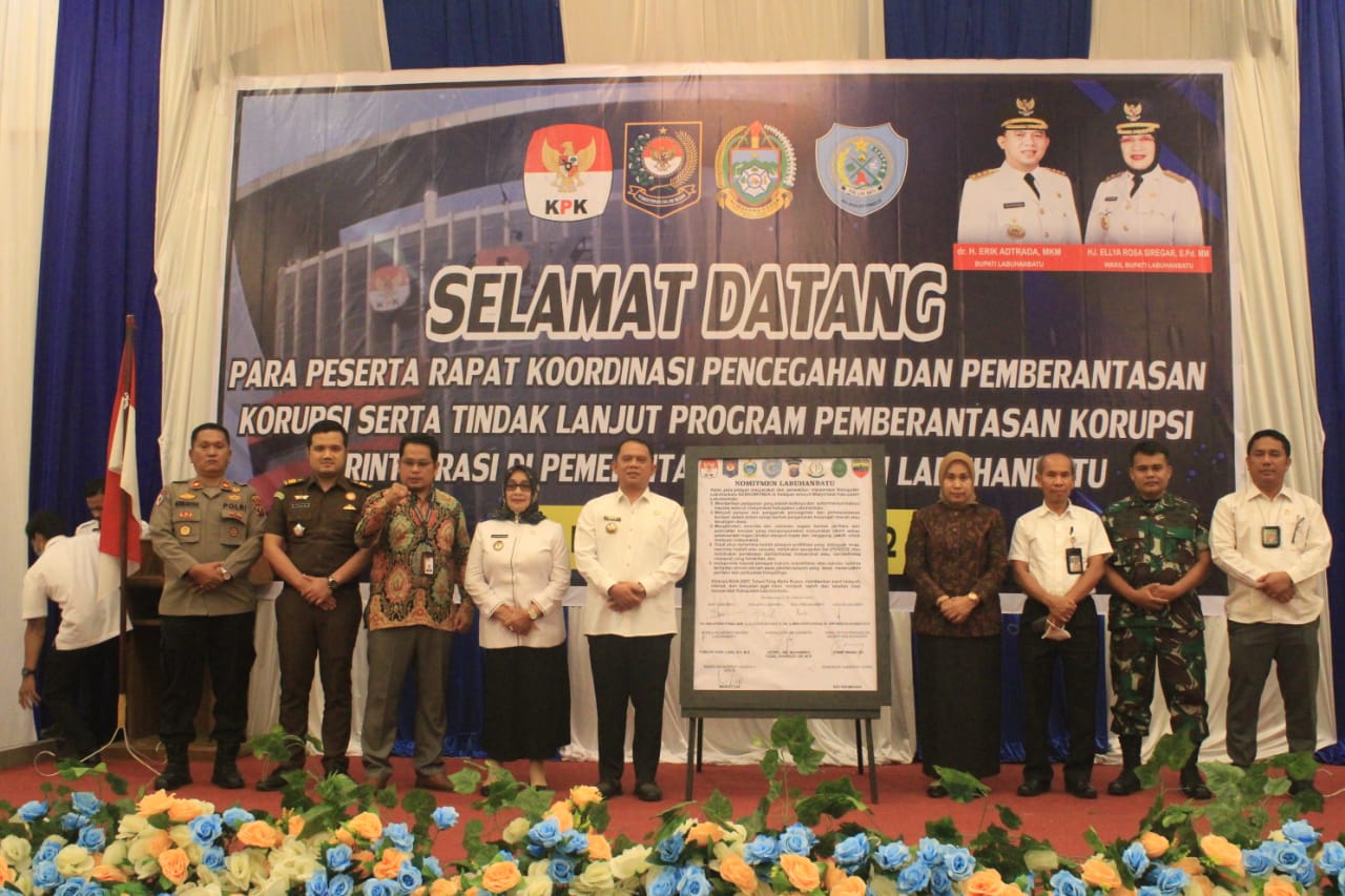 Pemkab Labuhanbatu Dukung Tim Korsupgah Wilayah I KPK RI Monitoring Program Pemberantasan Korupsi