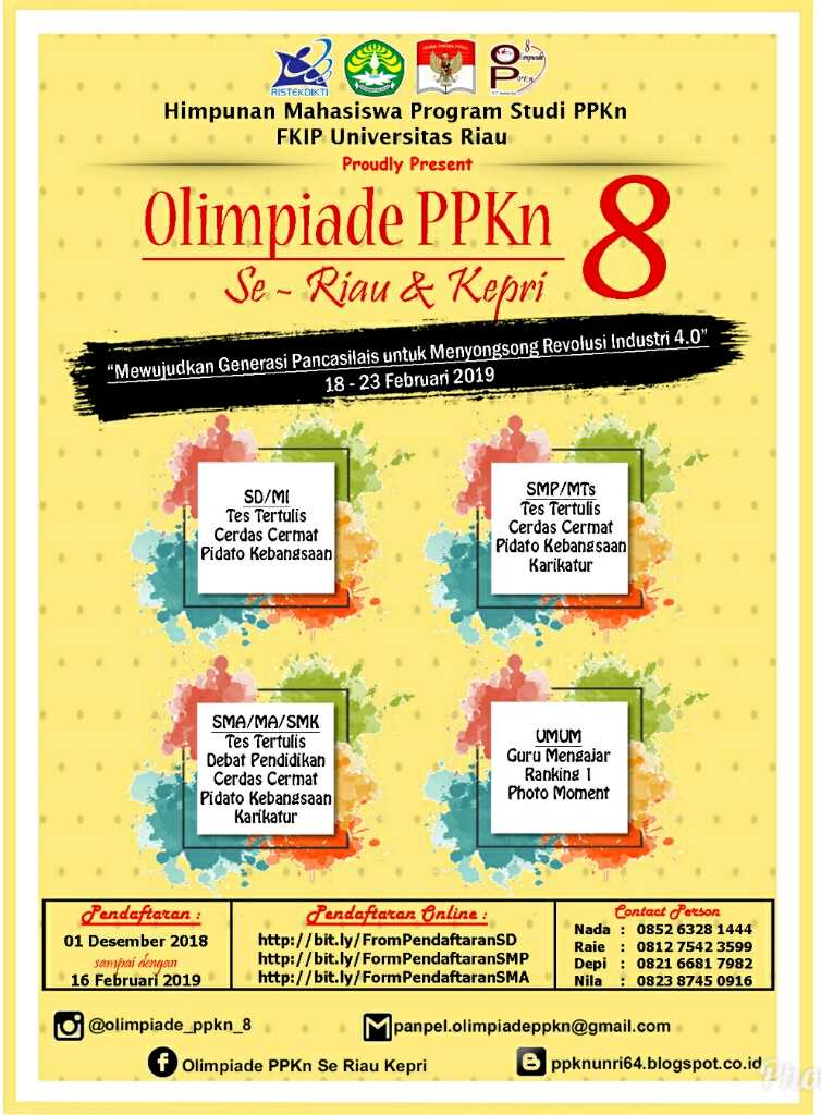 Himaprodi PPKn FKIP UNRI Siap Gelar Olimpiade PPKn ke VIII se Riau-Kepri