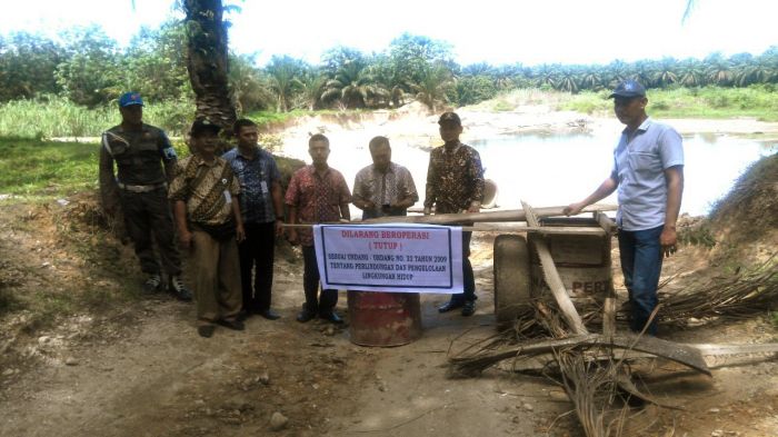Dinas Lingkungan Hidup Rohul Segel Kuari Tak Berizin