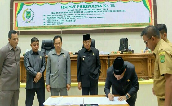 Lima Ranperda APBD Inhil 2018 Disahkan DPRD