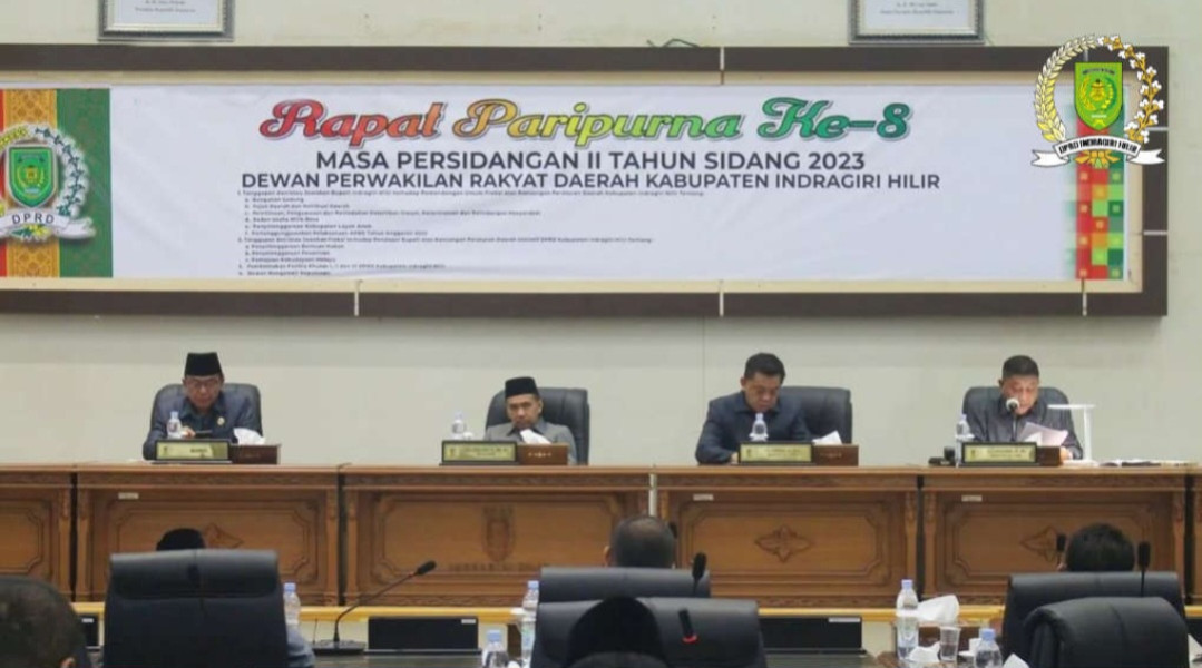 Rapat Paripurna Ke-8 Masa Sidang II Tahun 2023, DPRD INHIL Usulkan 6 Rapendra