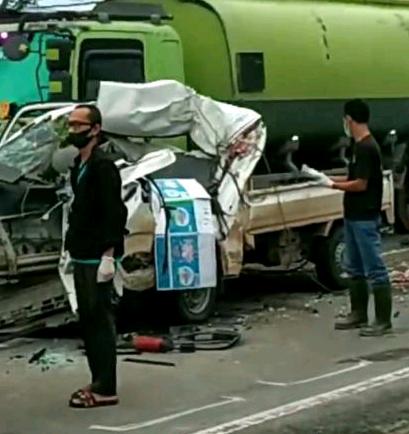 Lalai Saat Mengemudi, Satu Nyawa Melayang di Depan SPBU Hangtuah