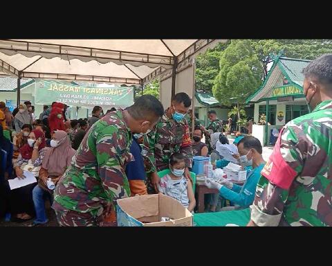 Koramil 03/Mandau tetap Aktif Sukseskan Program Vaksinasi