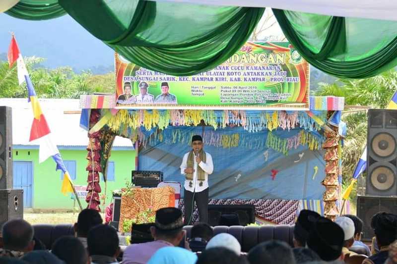 Asisten Ekbang Setda Kampar Hadiri Syukuran Ninik Mamak Sungai Sarik