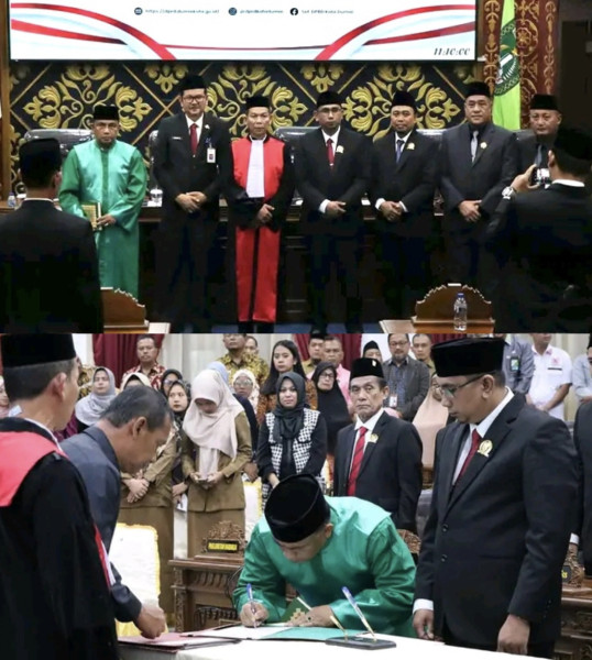 Pada Rapat Paripurna Bahari Resmi Diangkat Sebagai Wakil Ketua DPRD Kota Dumai .