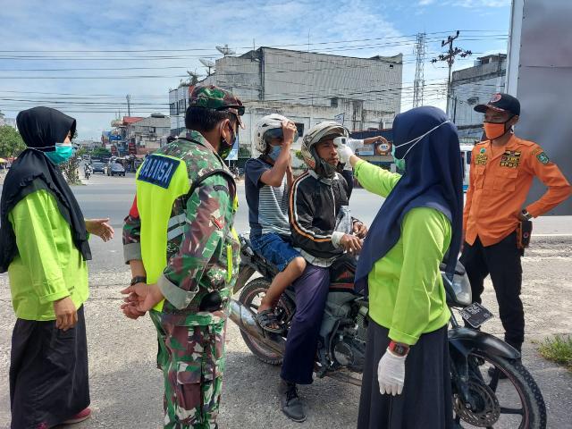 TNI Koramil 04/Mandau: Selamatkan Diri Gunakan Masker Saat Berada diluar Rumah