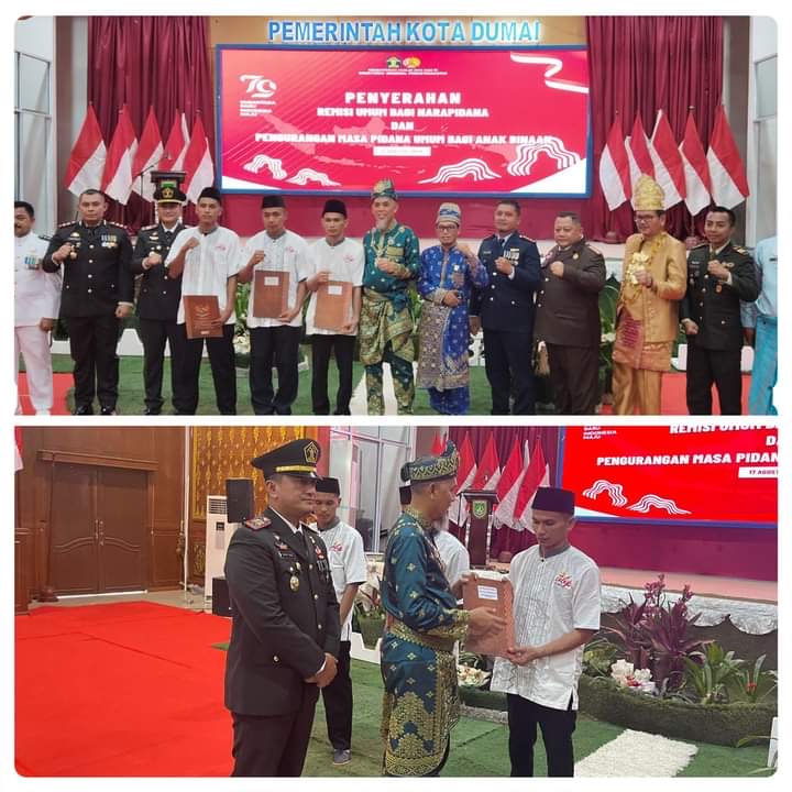779 WBP Rutan Dumai Dapat Remisi HUT ke-79 Kemerdekaan RI, 13 Diantaranya Langsung Bebas.