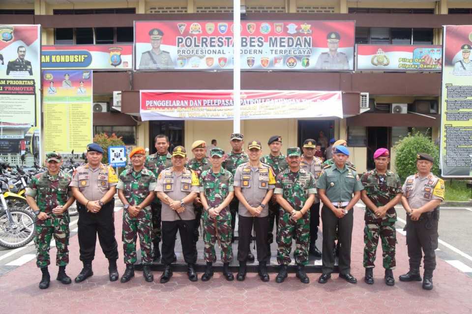 Kapolres Medan Pimpin Rapat Koordinasi Sekaligus Pelepasan Patroli Gabungan TNI-POLRI