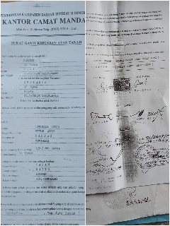 Telah Hilang Surat Tanah Milik Susianto, Jika Ditemukan Segera Hubungi