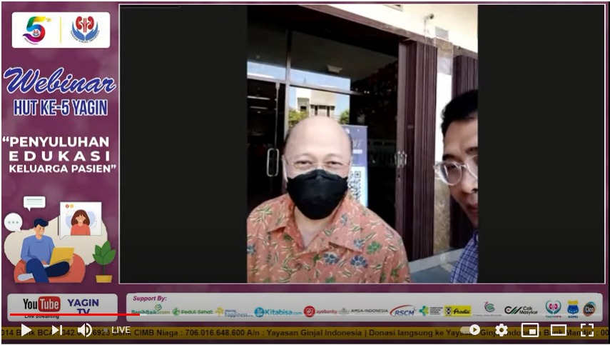 Mario Teguh Memberikan Motivasi dalam Webinar Yayasan Ginjal Indonesia
