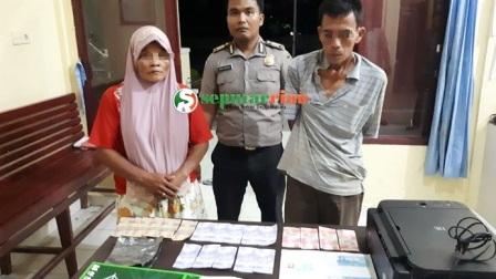 Dua Pelaku Pengedar Uang Palsu di Koto Gasib Siak Berhasil Di Bekuk Polisi