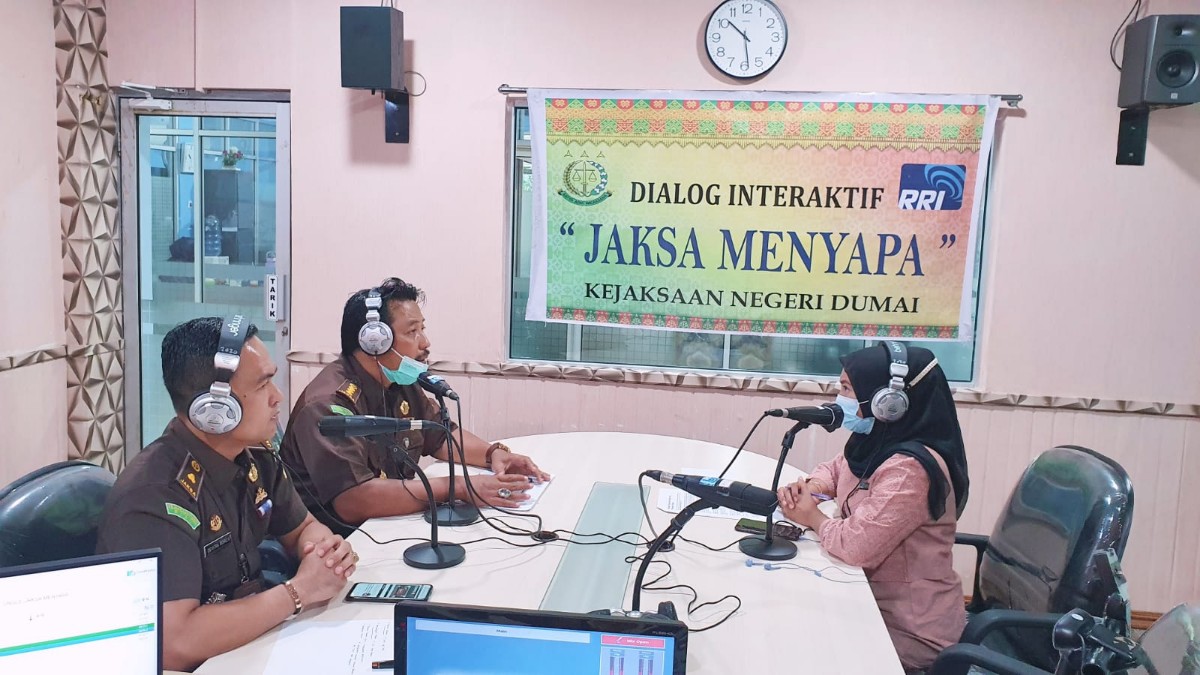 Kejari Dumai Gelar Jaksa Menyapa Bersama Radio Republik Indonesia  Pro 1 99.1FM Pekanbaru.