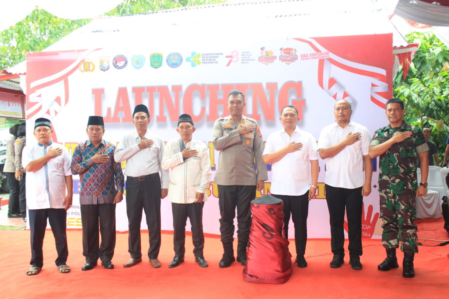 Bupati Labuhanbatu Hadiri Lounching Kampung Bebas Narkoba