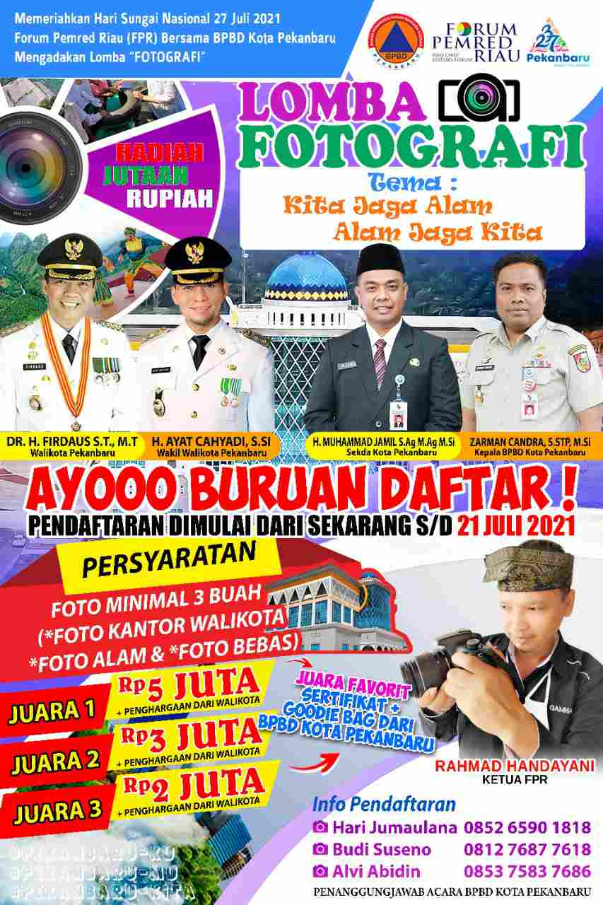 Melalui Lomba Foto, FPR dan BPBD Pekanbaru Sosialisasi Pencegahan Covid-19