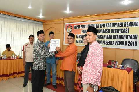 KPU Bengkalis Umumkan Hasil Verifikasi Faktual Parpol