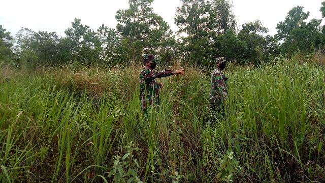 Koramil 03/Mandau Siaga Karhutla di Desa Petani