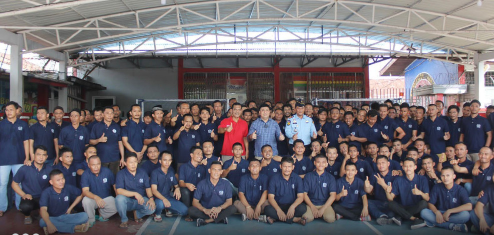 Sapa Warga Binaan,Stafsus Menkumham Bidang Transformasi Digital Apresiasi Kekompakan Rutan Dumai.