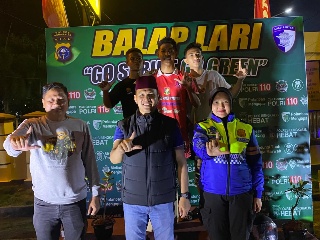 Upaya Preventif Cegah Balap Liar, Polres Bengkalis Gelar Balap Lari Ramadhan di Jalan Pertanian