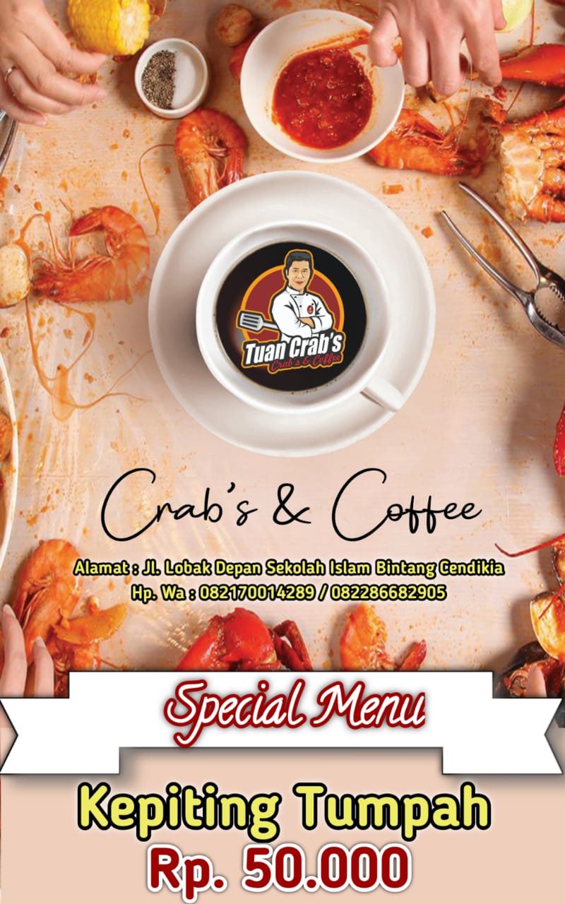 Tuan Crab's Tawarkan Kepiting Nikmat Harga Kaki Lima
