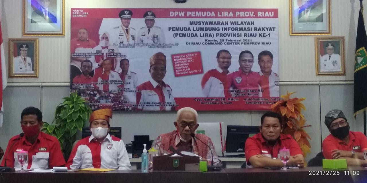 Gubri Buka Muswil Pemuda LIRA Riau Ke-1