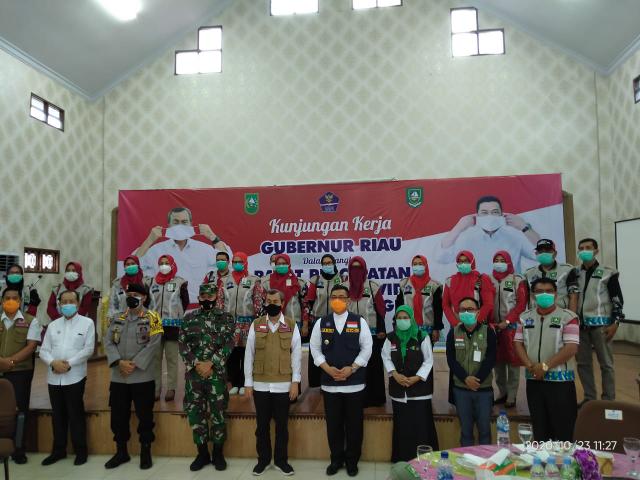 Gubri Riau Beserta Rombongan Kunker Rangka Rapat Percepatan Penanganan Covid-19 di Mandau