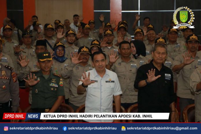 Ketua DPRD Inhil Hadiri Pelantikan APDESI Inhil