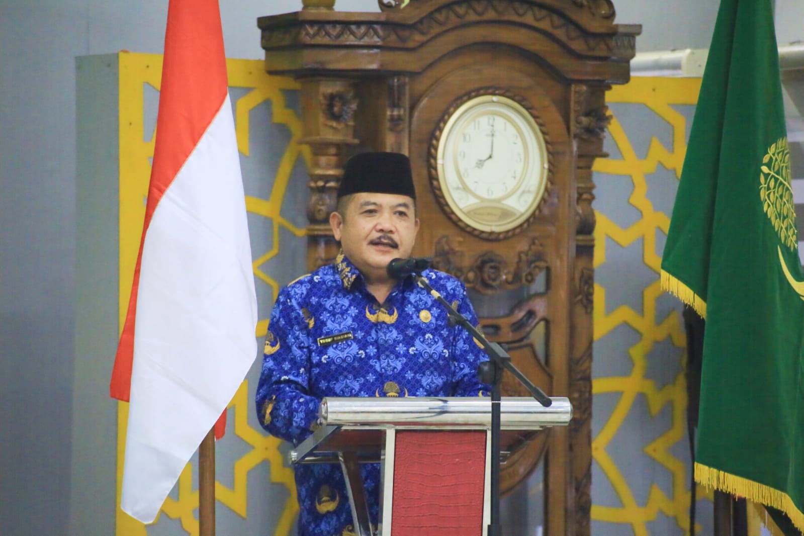 PENGUKUHAN DEWAN PENGURUS KORPRI, BUPATI LABUHANBATU  INGINKAN KORPRI LEBIH MAJU KE DEPANNYA.