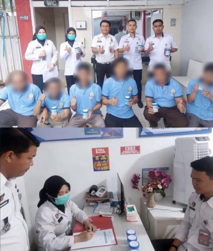 Rutan Dumai Gelar Tes Urin Mendadak kepada Pegawai dan Warga Binaan