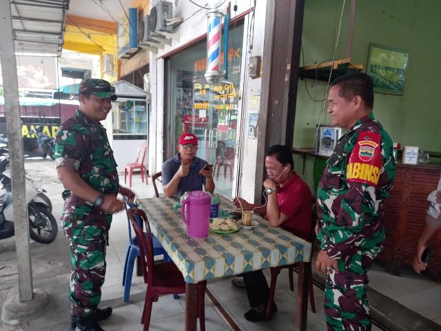 Virus Ada Dimana-mana, Babinsa Mandau Himbau Jangan Abai Dengan Kesehatan