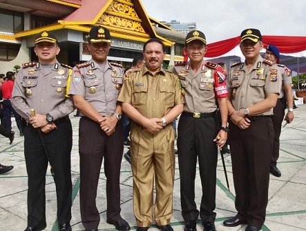 Sekda Inhil  Hadiri Apel HUT Satpam Ke-33 Tingkat Provinsi Riau