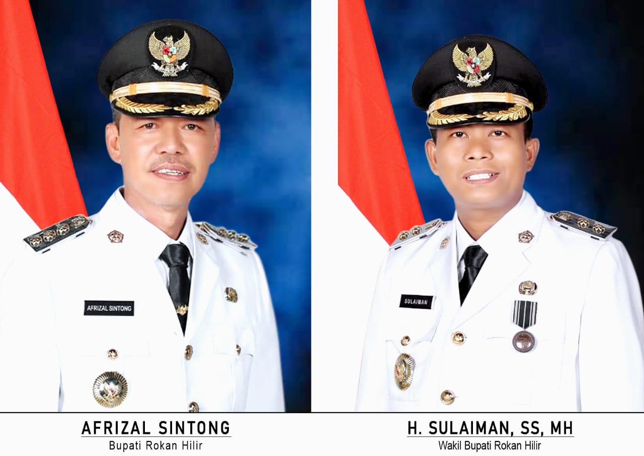 Gubri Resmi Lantik Bupati dan Wabup Rohil Afrizal Sintong-Sulaiman