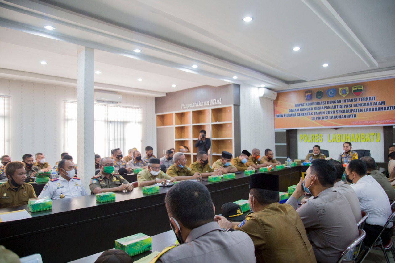 Forkopimda Labuhanbatu Raya Rapat Kordinasi Persiapan Penanganan Bencana Masa Pilkada