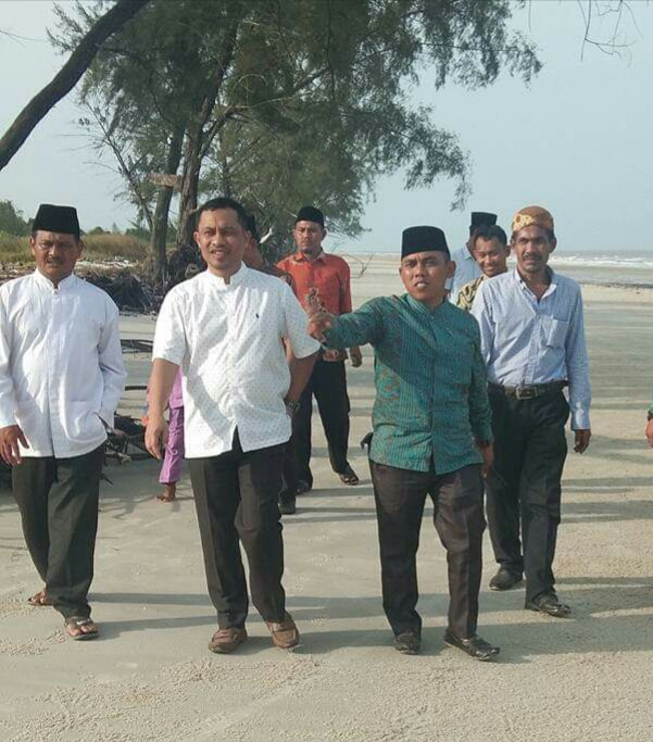 Abrasi Pantai, Anggota DPRD Prov Riau Turun Ke Lokasi