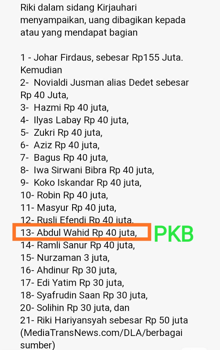 KPK Harus Seret 62 Anggota DPRD Provinsi Riau Periode 2014-2019