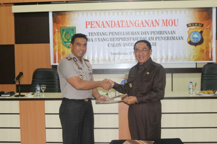 Bupati dan Kapolres Inhil Sepakat Bina Siswa Berprestasi