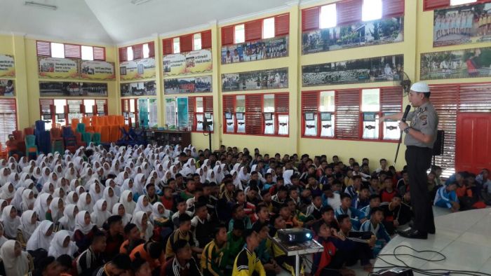 Polres Kuansing Ajak Siswa Tertib Berlalu Lintas