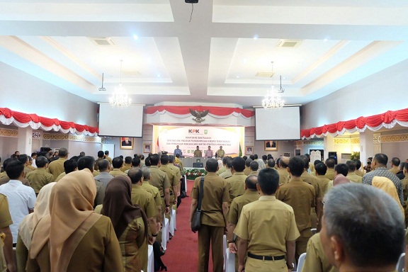 Sejumlah Pejabat Pemkab Inhil Ikuti Rakor Bersama KPK