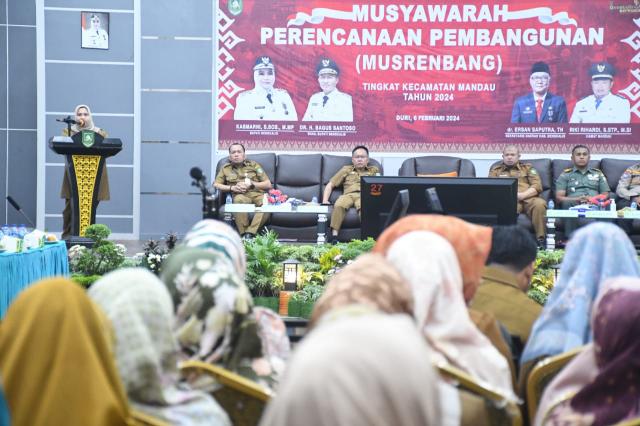 Musrenbang Kecamatan Mandau, Bupati Kasmarni Sampaikan Peningkatan Jalan Masih Jadi Skala Prioritas