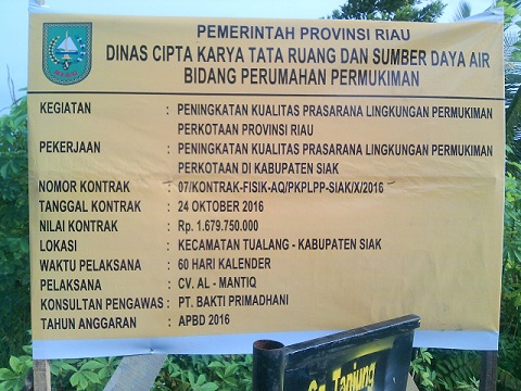 Lurah Perawang : Jelaskan RAB Semenisasi