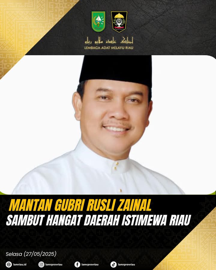 Mantan Gubri, Rusli Zainal  Dukung Daerah Istimewa Riau