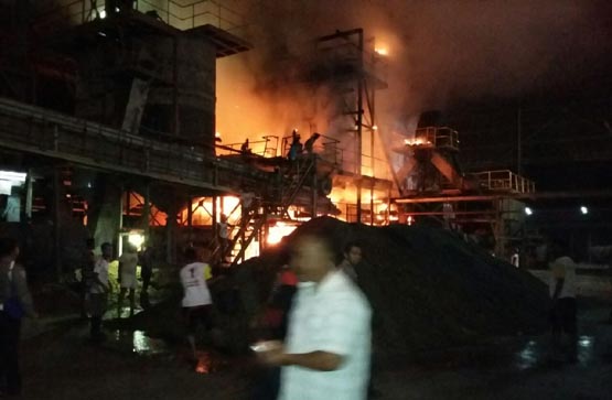Pabrik Sawit Milik PT WJT Kuansing Terbakar