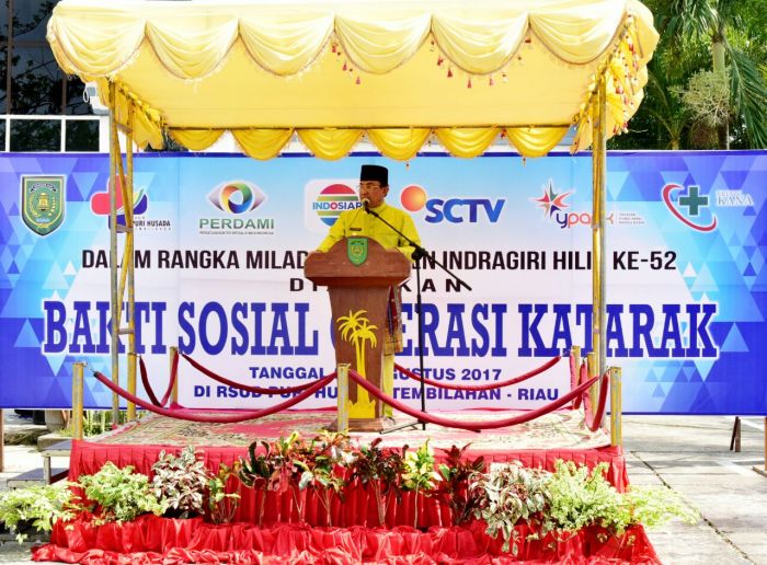 Bupati Inhil Buka Baksos Operasi Katarak di RSUD Puri Husada Tembilahan